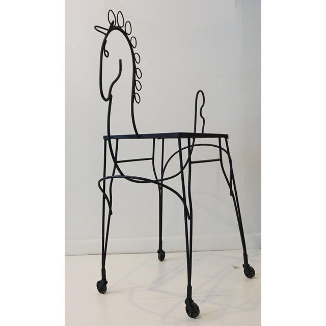 Mid-Century Modern Frederick Weinberg Pony Bar Cart For Sale - Image 3 of 5