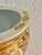 Wood Vintage Japanese Satsuma Style Petite Hand-Painted Porcelain Jardinière Cachepot With Wood Ming Style Stand For Sale - Image 7 of 12