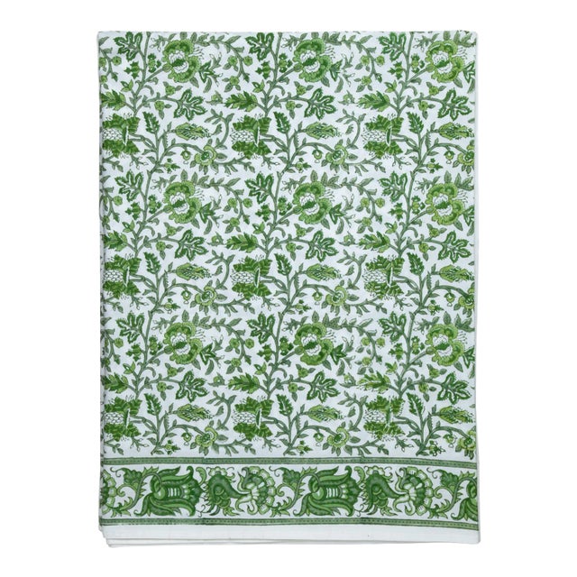 Aria Flat Sheet, King - Green For Sale