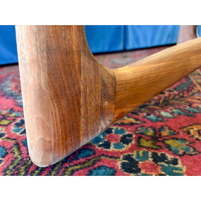 Vintage Mid Century Modern Adrian Pearsall Walnut Bow-Tie Glass Top Coffee Table For Sale In Saint Louis - Image 6 of 9