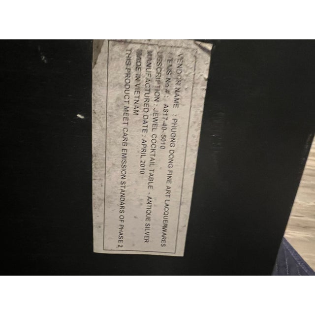 Silver Ferguson Copeland Silver Leaf Coffee Table For Sale - Image 8 of 13