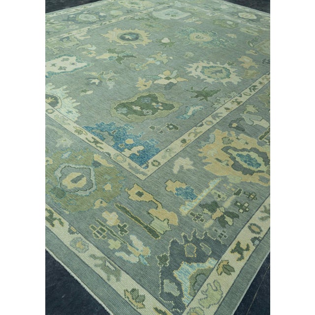 Early 21st Century Turkish Oushak Rug 12' x 14'6" #19008 For Sale - Image 5 of 8