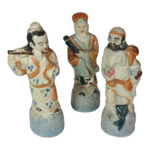 Vintage 1950s Chinese Immortals Figurines - Set of 3