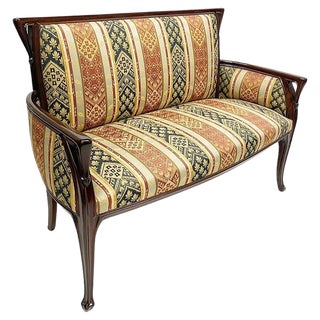 French Art Nouveau Bench or Sofa attributed to Louis Majorelle, 1890s For Sale
