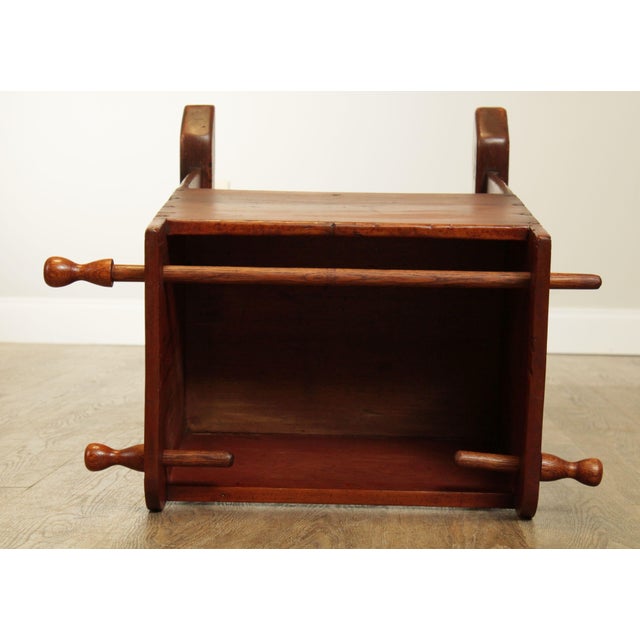 Antique Country Pine 48" Round Top Hutch Bench Farmhouse Dining Table