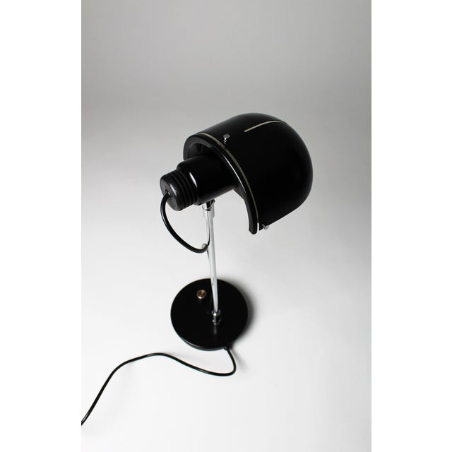 Black Vintage Spanish Madom Table Lamp in Black Lacquered Metal, 1970s For Sale - Image 8 of 16