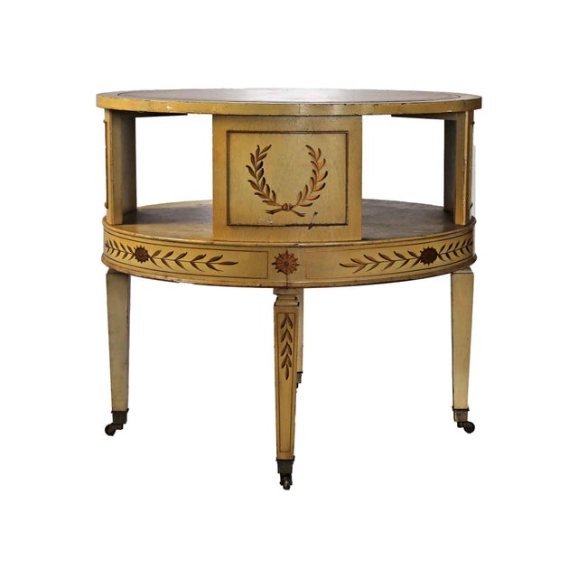 French Provincial Style Drum Table For Sale In Providence - Image 6 of 6