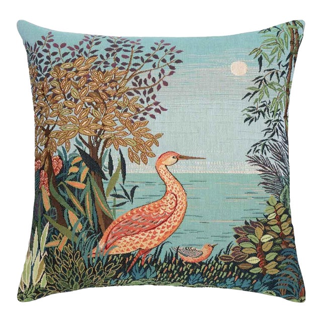 Tropical Birds I Regular Cushion With Feather Filler - 46x46cm (18"x18") For Sale