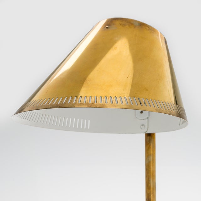 Mid-Century Modern 1960s Paavo Tynell 9227 Table Lamp Idman Brass Finland For Sale - Image 3 of 14