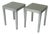 Philippe Starck for Emeco Hand-Brushed Aluminum Occasional Tables | Set of 2 For Sale