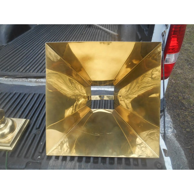 Metal Vintage Frederick Cooper Triple Helix Solid Brass Table Lamps- a Pair For Sale - Image 7 of 11