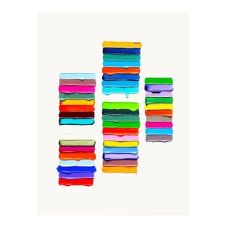 Contemporary Abstract Acrylic on Montval Paper "Sequencing 13" by Martina Nehrling For Sale