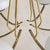 Italian Brass + Opaline Glass Chandelier in the Manner of Stilnovo, 1950s For Sale - Image 11 of 12