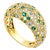 Syna Yellow Gold Mogul Ring with Emeralds and Diamonds For Sale