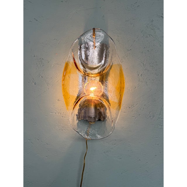 Vintage Italian Wall Lamp in Murano Glass from Mazzega, 1960s For Sale - Image 10 of 10