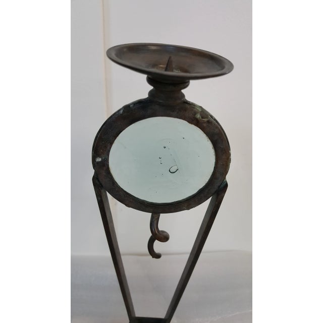 Maitland Smith Metal and Glass Candle Holder For Sale In New York - Image 6 of 10