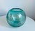 Beautiful mid century modern Italian Murano style art glass vase with a gold dust design infused in aqua glass, hand blown...