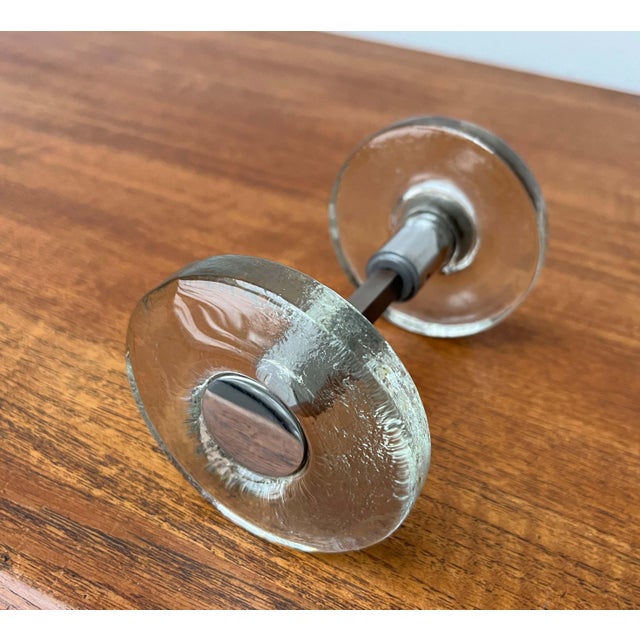 Mid-Century Modern Space Age Glass and Metal Door Handle, Germany, 1960s For Sale - Image 14 of 18