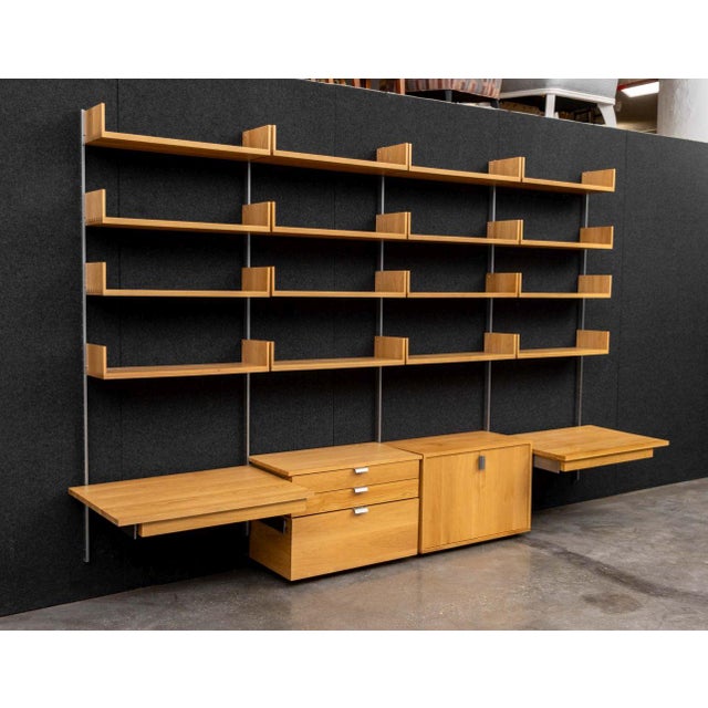 Atlas Walnut Wall-Mounted Shelving Unit For Sale - Image 10 of 10