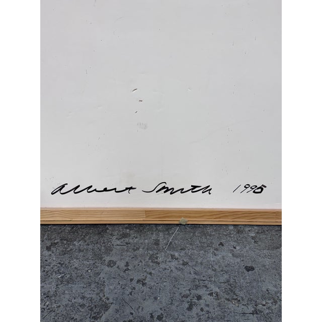 1990s Circa 1995 Albert E. Smith Custom Framed Abstract For Sale - Image 5 of 12
