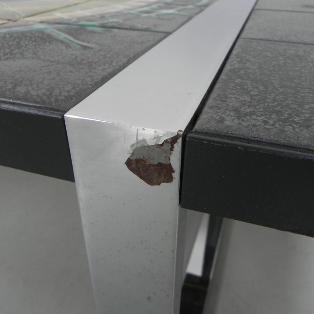Tile Table with Chrome Frame and Tiles from Belarti For Sale - Image 12 of 18