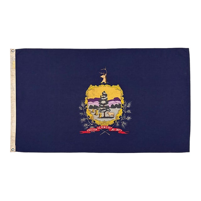 Vintage Cotton State Flag of Vermont For Sale