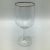 Vintage thin crystal platinum rim wine/water glasses by unknown manufacturer.