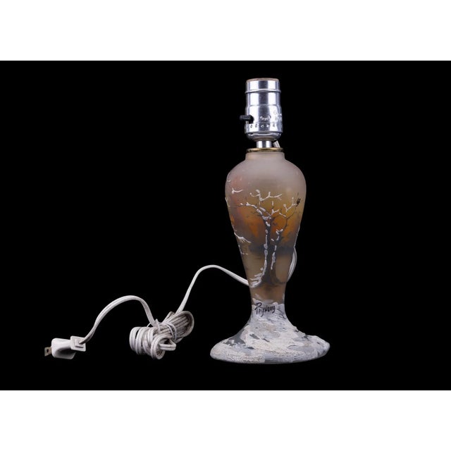 French Signed Art Glass Lamp Base For Sale In Providence - Image 6 of 7