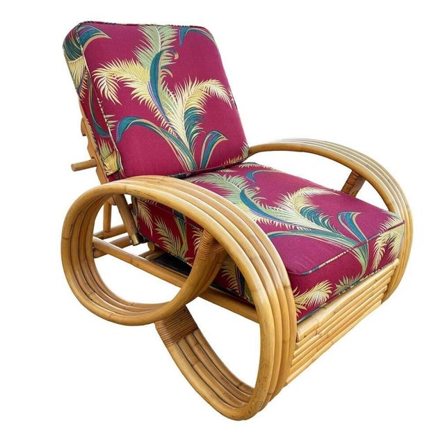 Mid-Century Modern Restored Rattan 3/4 Pretzel Arm 4 Piece Sofa Lounge Living Room Set For Sale - Image 3 of 6