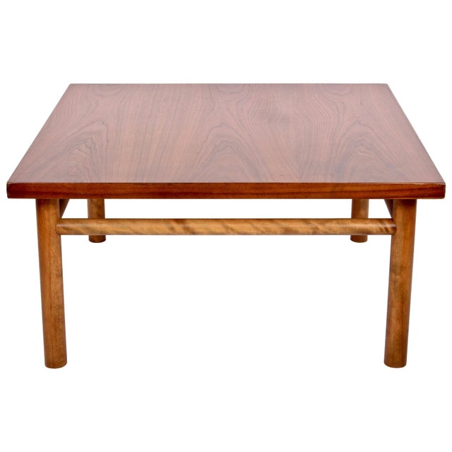1960s T. H. Robsjohn-Gibbings for Widdicomb Square Mahogany Coffee Table For Sale - Image 12 of 12