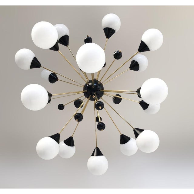 Fabio Ltd 21st Century Matte White Murano Nebula Sputnik Chandelier by Fabio LTD For Sale - Image 4 of 7