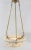 Mid 20th Century Mid 20th Century Restored Brass Pole Floral Cast Glass Pendant Light For Sale - Image 5 of 12