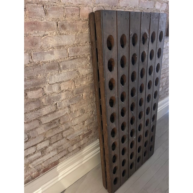 Early 20th Century Antique Oak Riddling Rack Bottle Rack - 120 Bottles For Sale - Image 5 of 5