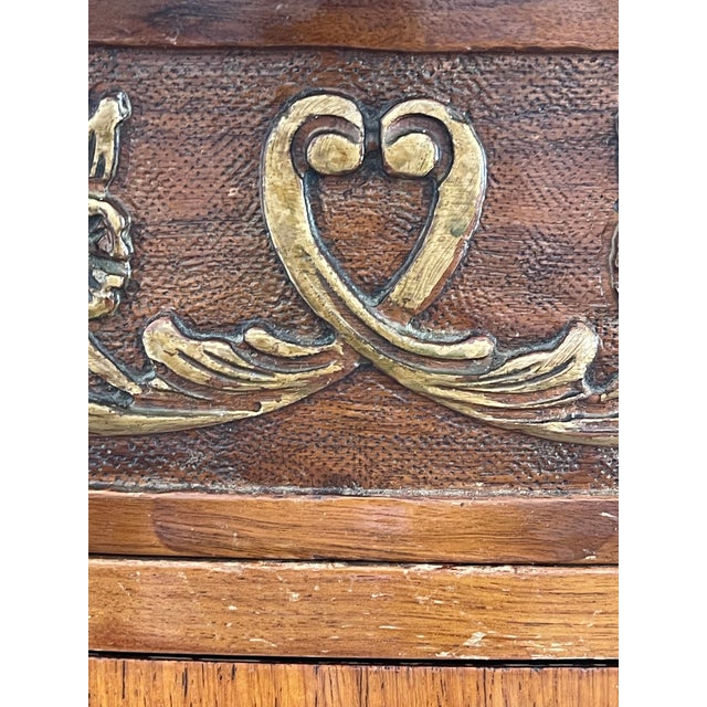Wood 1940s Gorgeous French Louis XVI Style Marquetry Commode For Sale - Image 7 of 7