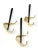 Mid-Century Italian Modern Brass & Lacquered Aluminum Coat Hooks, 1970s, Set of 4 For Sale - Image 13 of 18