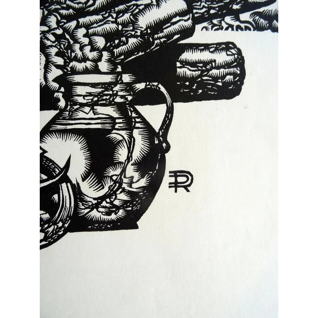 Dedication to valmiera city. 1982, linocut, print size 60x42 cm; total 70x55 cm was a soviet, russian painter, graphic...