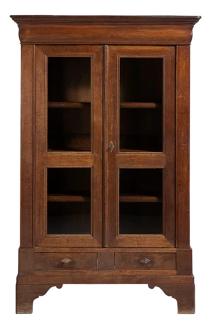 Oak Vitrine in Original Patina, Antique, France, Circa 1880
