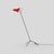 Vv cinquanta floor lamp design by vittoriano viganò this version is with red lacquered reflector and black frame. the vv...