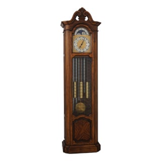 Ridgeway Walnut 5 Tube Tall Case Grandfather Clock For Sale