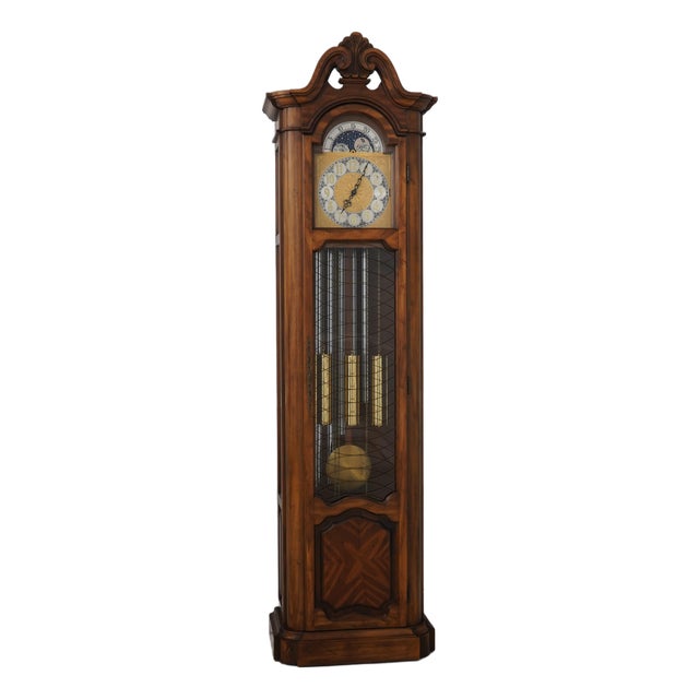 Ridgeway Walnut 5 Tube Tall Case Grandfather Clock For Sale