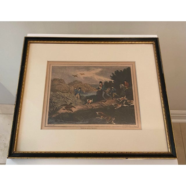 English 1799–1800 Samuel Howitt Hand-Colored Sporting Hunting Engravings – Original Antique Prints-Ralph Lauren Aesthetic For Sale - Image 3 of 11
