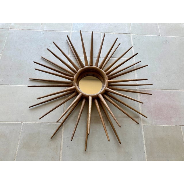 Circa 2013 Captivating Modern Three-Dimensional Layered Wooden Sunburst Mirror For Sale - Image 11 of 12