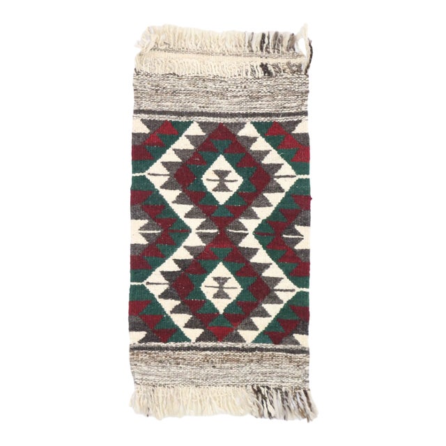 Vintage Persian Shiraz Kilim Rug - 01'07 X 02'11 For Sale