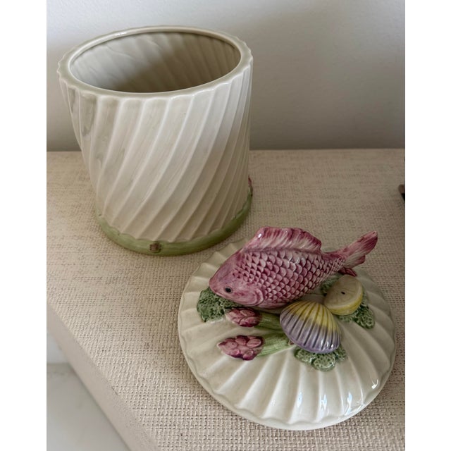 Fitz and Floyd Fish, Clams Jar Canister and Lid - Set of 3 For Sale - Image 12 of 12