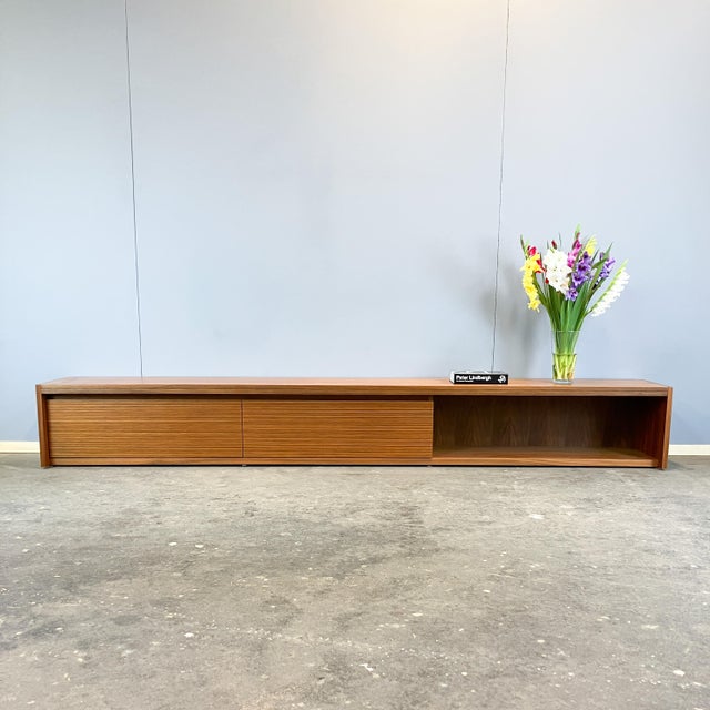 Wood Vintage Lowboard in Walnut and Zebrano, 1960s For Sale - Image 7 of 14