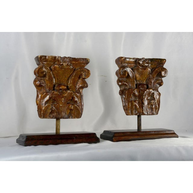 Baroque Louis XIV Capital Friezes in Gilded Wood, Set of 2 For Sale - Image 3 of 18