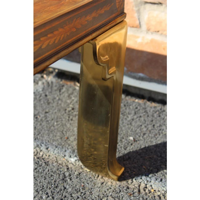 Mastercraft Chinoiserie Glass-Top Coffee Table For Sale - Image 9 of 12