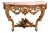 Early 19th Century French Louis XV Rococo Giltwood Console With Rouge Marble Top For Sale