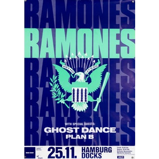 Ramones in Hamburg Concert Poster, 1989 For Sale