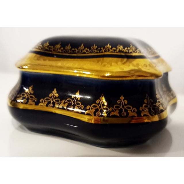 Vintage Limoges Porcelain Jewelry Box, 1940, Set of 2 For Sale - Image 9 of 10